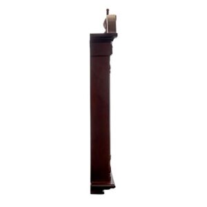 Alternative view of Bedford Clock Collection 38" Grand Antique Chiming Wall Clock with Roman Numeral Dial & Swinging Pendulum, Cherry Oak Finish