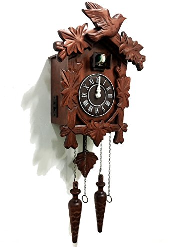 Rylai Cuckoo Clock, Wooden Cuckoo Clock, Handcrafted Wall Clock, Large Cuckoo Clock, Traditional German Clock, Battery Operated Clock, Night Mode Clock, Vintage Home Decor, Singing Bird Clock, Living Room Decorative Clock