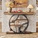 Alternative view of Huuger Rustic Entry Table – 2-Shelf Console Table with O-Shaped Metal Frame, Vintage Woodgrain Finish, Rustic Brown