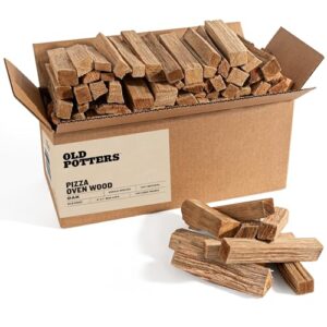 Old Potters Kiln Dried Pizza Oven Cooking Logs – USDA Certified Mini Logs for Pizza Ovens, Grills & Smokers, Choice of Oak/Cherry/Hickory