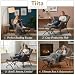 Alternative view of Modern Large Accent Chair with Ottoman, Comfy Leisure Sofa Armchair with Footrest, Reading Chair for Bedroom, Living Room, Dorm Rooms, Garden Dark Grey